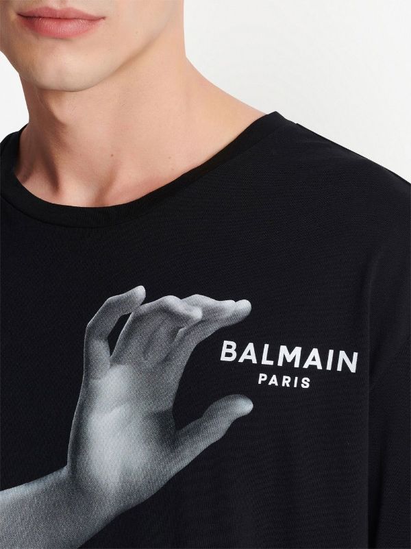 Balmain graphic-print cotton T-shirt – LUXDISCOUNT